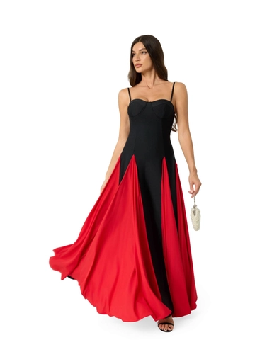Γυναικείο Σέξι Halter Maxi Φόρεμα με Χρωματική Αντίθεση Patchwork Κομψό Γαλλικό Slim Fit Πλισέ Βραδινό Πάρτι Bandage