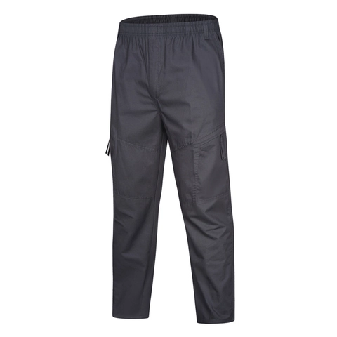 Men Casual Cargo Pants 100 Percent Cotton Multi Pocket Straight Leg Plus Size Outdoor Workwear Trousers Fashion Bottoms
