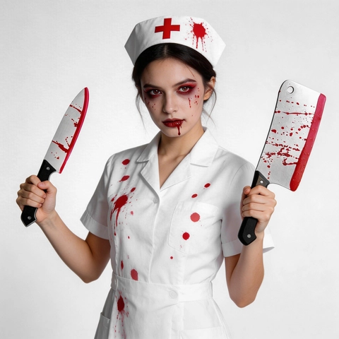 Halloween Realistic Plastic Weapon Toys Simulated Bloody Ax Chainsaw Ninja Sai Dagger Pirate Gun For Cosplay Party Props