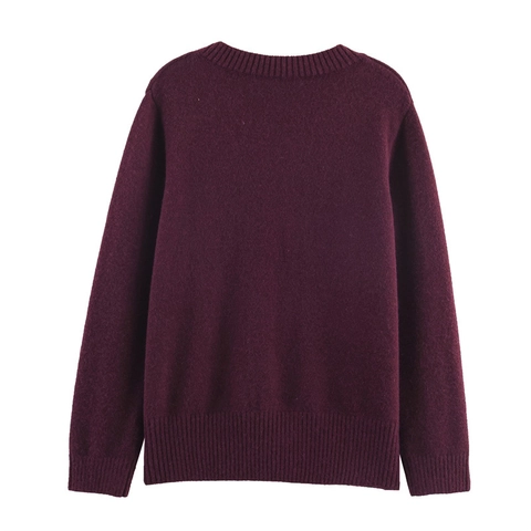 Damen V-Ausschnitt Langarm Strickpullover Einfarbig Gerippter Pullover Slim Fit Lässig Warm Weich Polyester Strickwaren Top