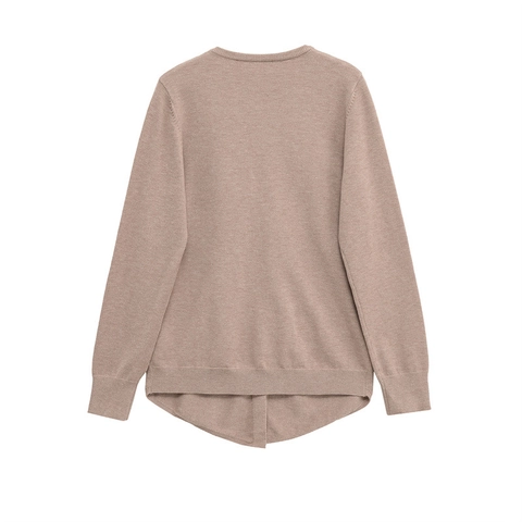 Damen Rundhals Langarm Strickjacke Einfarbig Einreihige Knöpfe Weicher Pullover Mantel Für Den Alltag