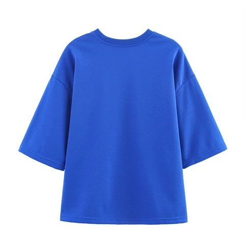 Damen Casual Oversize T-Shirt Baumwollmischung Vintage Michigan Buchstabendruck Rundhals Kurzarm Drop Shoulder Top