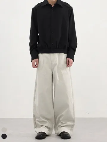 Men American Retro Cargo Pants Solid Color Wide Leg Straight Loose Casual Trousers For Youth Streetwear Work Pants