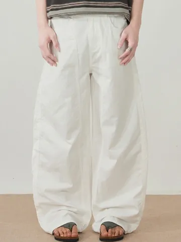 Herren Weiß Weites Bein Freizeithose Baumwolle Locker Fit Arbeitskleidung Hose Amerikanische High Street Stil Minimalistisch Lange Hose