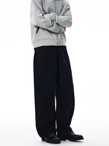 Men American Streetwear Wide Leg Denim Jeans Retro Paneled Curved Baggy Pants Casual Cotton Washed Straight Trousers For Men