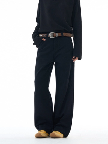 American Vintage High Street Χαλαρό Ίσιο Παντελόνι Cargo Men Μονόχρωμο Βαρύ Βαμβακερό Twill Casual Παντελόνι Εργασίας