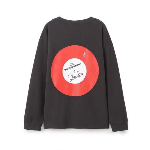 Felpa da Donna Retro Americano Stampa Grafica Misto Cotone Girocollo Manica Lunga Tema Music Star Pullover Casual Largo