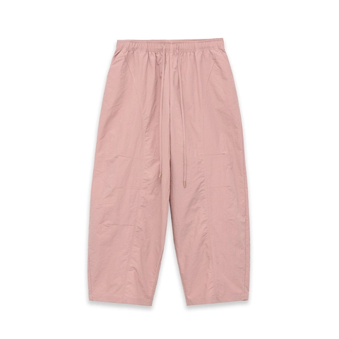Pantaloni da Donna Casual a Gamba Larga Vestibilità Ampia Dritti in Poliestere Leggero Vita Elastica con Coulisse Tinta Unita