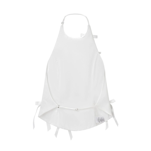 Haut Dos Nu Blanc pour Femme avec Nœud Papillon Chemisier Élégant en Poliestere Sans Manches Décontracté Doux pour Fête