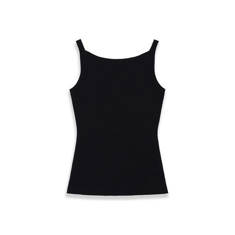 Women Sexy Ribbed Knit Tank Top Solid Color Sleeveless Camisole Slim Fit Summer Basic Spaghetti Strap Top