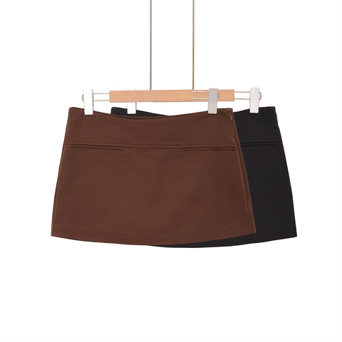 Damen Sexy Einfarbig Hohe Taille Minirock Slim Fit Minimalistisch Polyester A-Linien-Rock Für Den Täglichen Pendelverkehr