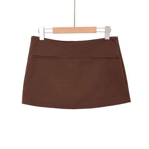 Damen Sexy Einfarbig Hohe Taille Minirock Slim Fit Minimalistisch Polyester A-Linien-Rock Für Den Täglichen Pendelverkehr