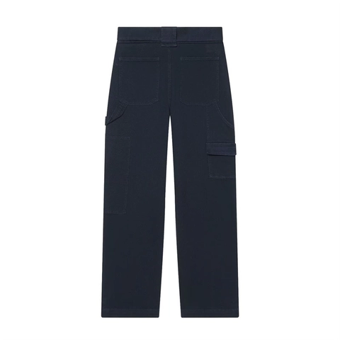 Women High Waist Cargo Pants With D-Ring Belt Multi Pockets Casual Straight Wide Leg Trousers Solid Color Fashionable Work Pants