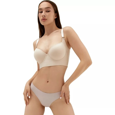 Women's Plus Size Seamless Bra Thin Mold Cup Underwired Full Coverage Supportive Wide Shoulder Strap Simple Daily Lingerie