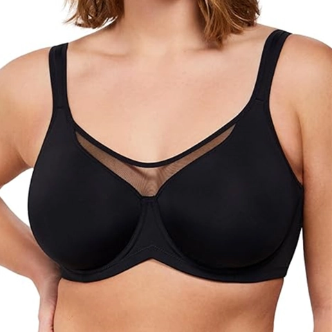 Dames Grote Maat Ultradunne BH Naadloze Mesh Splitsing Beugel Push Up Lingerie Dagelijks Comfortabel Ademend Ondergoed