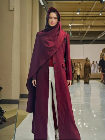 Elegant Women Asymmetric Scarf Collar Trench Coat Slim Long Sleeve Solid Color Overcoat Minimalist Office Lady Outwear