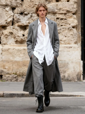 Damen Britischer Stil Lockerer Wollmantel Eleganter Einfarbiger Revers Langarm Einreihiger Pardessus Herbst Winter Oberbekleidung