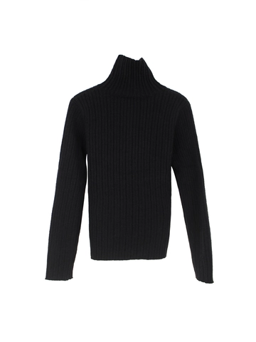 Dames Hoge Hals Ribgebreide Trui Lange Mouwen Pullover Tops Zwart En Rood En Wit Basic Slim Fit Casual Jumper