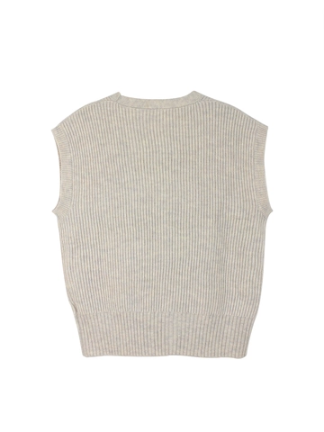 Dames V-hals Mouwloos Geribbelde Gebreide Vest Single Breasted Effen Kleur Cardigan Casual Slim Fit Sweater Top