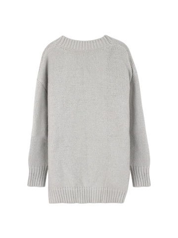 Women Casual Solid Color Knitted Cardigan With Pockets Long Sleeve V Neck Loose Mid Length Polyester Sweater Outerwear Coat