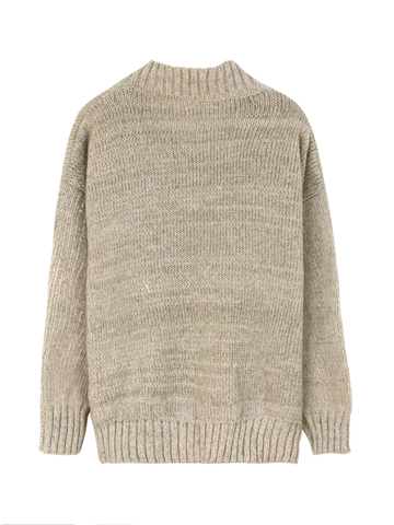 Women V-Neck Knit Sweater Dragonfly Print Long Sleeve Pullover Let It Be Lettering Casual Loose Warm Autumn Winter Top