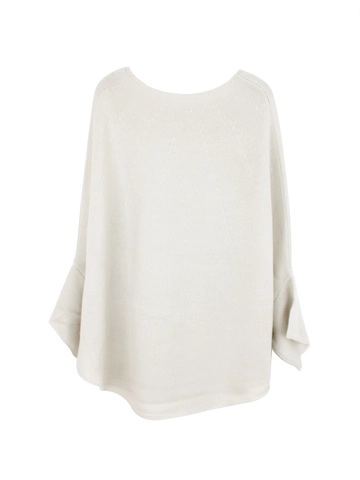 Maglione Oversize da Donna Manica a Pipistrello Maglia Grossa Girocollo Pullover Largo Casual Mezza Lunghezza Autunno Inverno