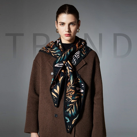 Damen Vintage Paisley Blatt Jacquard Dreieckstuch Schal Warm Viskose Polyester Mischung Große Hülle Für Winter Herbst