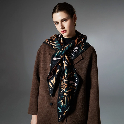 Damen Vintage Paisley Blatt Jacquard Dreieckstuch Schal Warm Viskose Polyester Mischung Große Hülle Für Winter Herbst