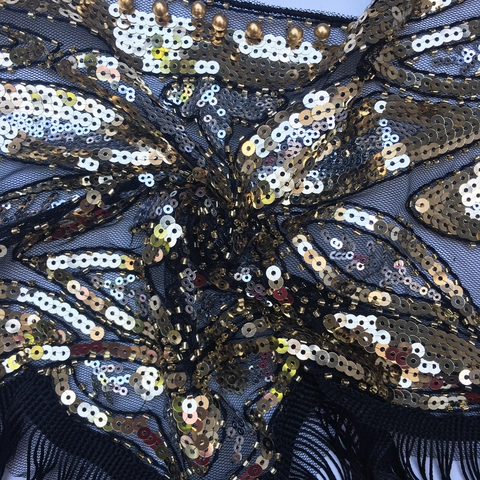 1920er Vintage Pailletten Schal Damen Netzstickerei Blumen Abend Cape Gatsby Flapper Prom Hochzeit Bolero Wrap Accessoire