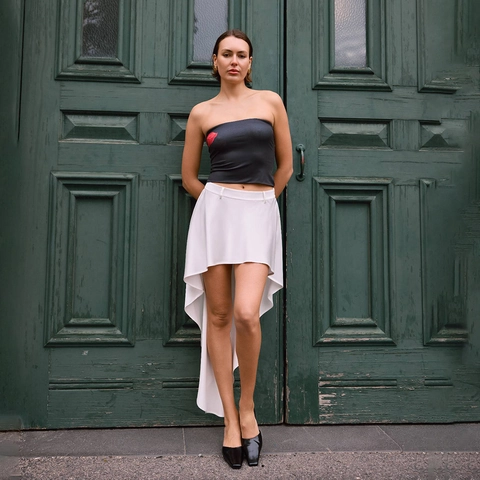 Mode Einfarbig Unregelmäßig Satin Maxirock Vokuhila Saum Hohe Taille Sexy Streetwear Rock Für Damen Party Abendkleid