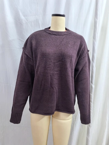 Women Oversized Round Neck Knitted Sweater And Satin Wide Leg Pants Casual Solid Color Autumn Winter Fashion Outfit
