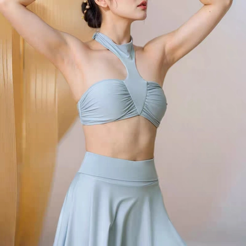 Soutien-gorge de Sport Dos Nu pour Femmes Avec Coussinets Froncé Découpé Yoga Crop Top Respirant Ajusté Fitness Gilet