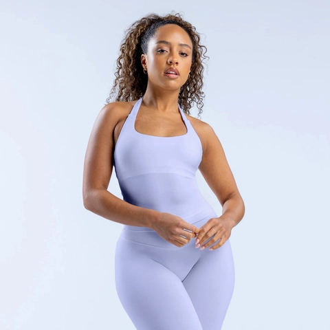 Women's Seamless Halter Backless Yoga Vest Quick Dry Slim Fit Body Shaping Sport Tank Top With Chest Pads