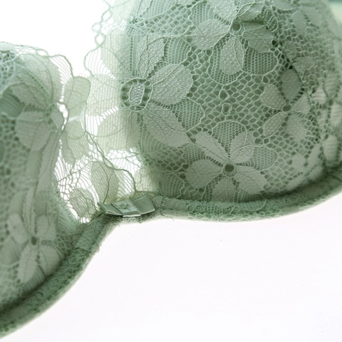 Französischer Stil Sexy Spitze Stickerei Floral Bügel BH Und Mesh Slip Push Up Damen Lingerie Für Alltag Hochzeit