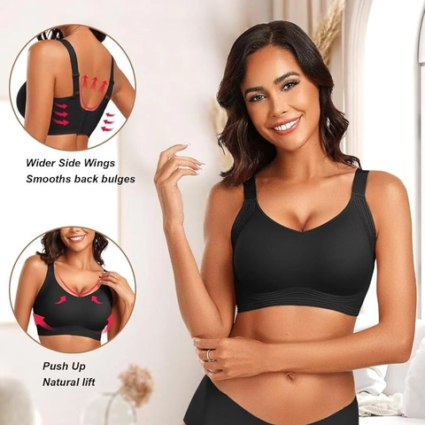 Women's Seamless Wireless Bra Support And Lift Full Coverage Push Up Comfort Daily Bra For Yoga Fitness Leisure Wearing