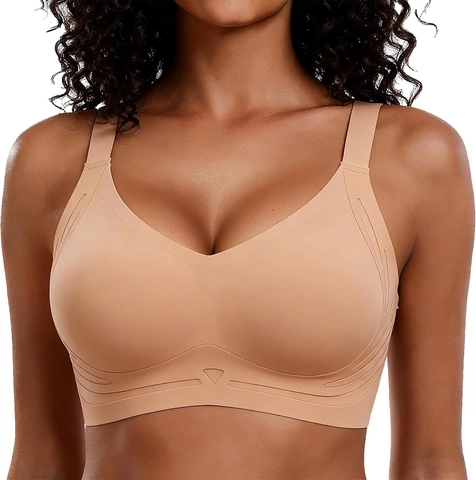 Reggiseno Senza Cuciture Senza Ferretto Per Donna 3D Cup Memory Foam Push Up Confortevole Traspirante Sport Bra Top
