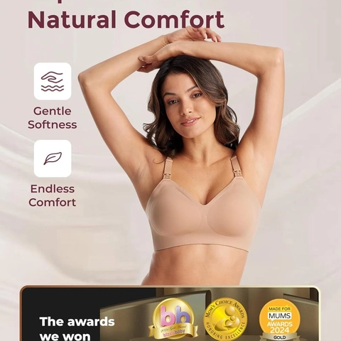 Reggiseno Allattamento Senza Cuciture Senza Ferretto Ultra Morbido Premaman Supporto Per Gravidanza Elastico Notte
