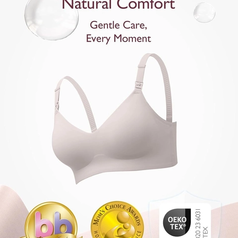 Seamless Nursing Bra Wireless Maternity Sleep Bra With One Hand Nursing Clips Soft Support Breastfeeding Bra For Women