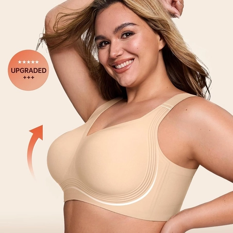Women Wireless Seamless Push Up Bra Full Coverage Supportive Wide Jelly Strap Lingerie For Daily Sports Comfort Bra
