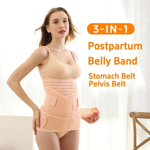 Fascia Addominale Postpartum Cintura di Supporto per il Recupero per Donna Supporto per Stomaco Vita Bacino Shapewear Funzionale