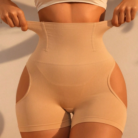 Mutandine Modellanti da Donna a Vita Alta Butt Lifter Senza Cuciture Controllo Addominale Pantaloni Modellanti Nudo Sexy Intimo