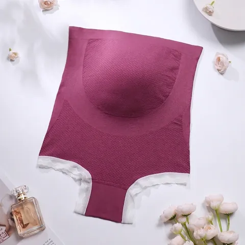 Bragas de Maternidad de Cintura Alta Sin Costuras Soporte Abdominal Transpirable Poliamida Spandex Ropa Interior Borde de Encaje Para Mujeres Embarazadas