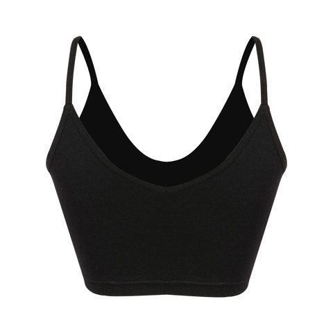 Damen Nahtlos Sport-BH Dünne Träger V-Ausschnitt Push-up Fitness Yoga Tanktop Gepolstert Sportbekleidung Unterwäsche
