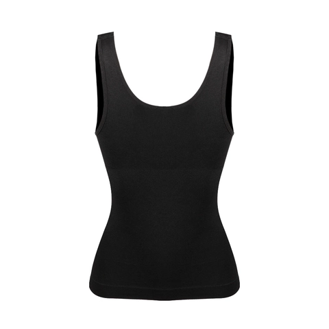Women Seamless Shapewear Tank Top Tummy Control U-Neck Bust Support Slimming Camisole Knitted Nylon Underwear Body Shaper