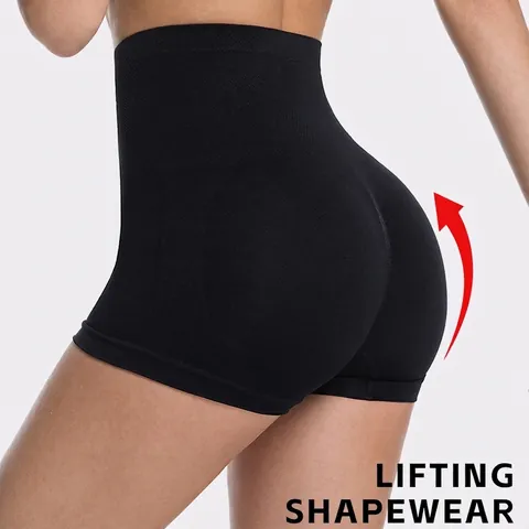 Pantaloncini da Yoga Senza Cuciture a Vita Alta da Donna Sollevamento Glutei Controllo della Pancia Shapewear Sportivi da Palestra