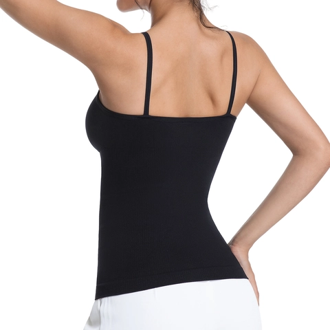Women Seamless Plus Size Shaping Camisole Nylon Tummy Control Waist Cincher Slim Fit Ribbed Tank Top Underwear