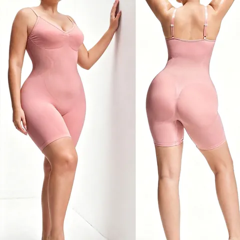 Nahtloser Shapewear Bodysuit Damen Bauchweg Bodysuit Hochelastisch Po Lifting Unterwäsche Einteiliger Formgebender Body