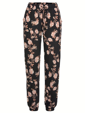 Pantaloni Jogger Floreali da Donna a Vita Alta Casual Vestibilità Larga Coulisse Tasche Bohemien Estate Leggeri Morbidi
