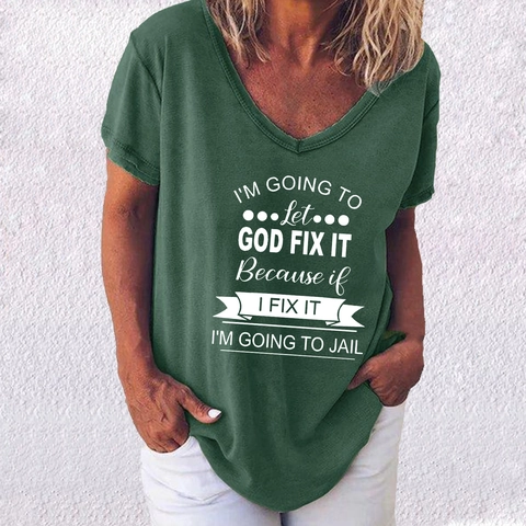 Damen V-Ausschnitt Kurzarm T-Shirt Grafik Charakter Druck Vintage Sommer Lässig Streetwear Tee Top