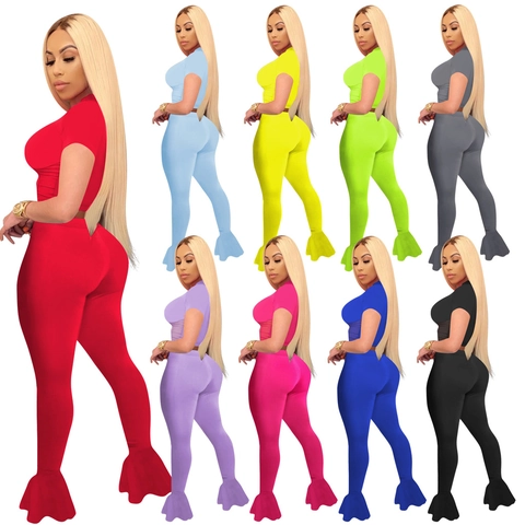 Women Printed Mesh Patchwork Flare Pants Sports Set Top And Bottom Slim Fit Casual Two Piece Streetwear Summer Outfits